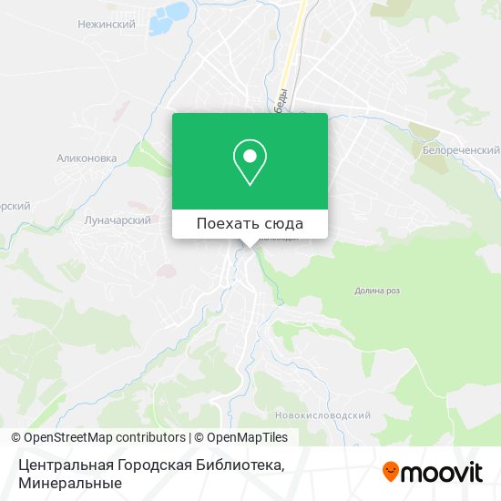 Карта Центральная Городская Библиотека