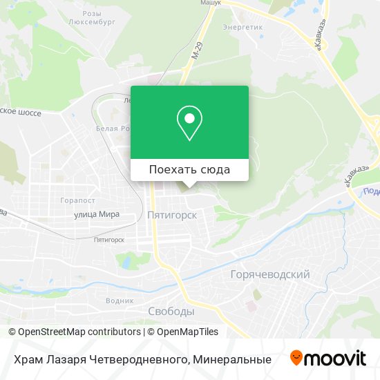 Карта Храм Лазаря Четверодневного