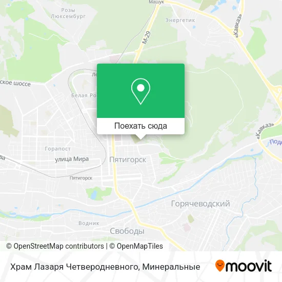 Карта Храм Лазаря Четверодневного