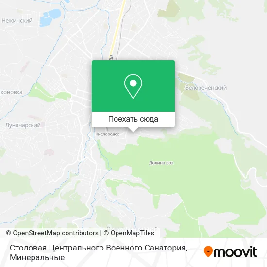 Карта Столовая Центрального Военного Санатория