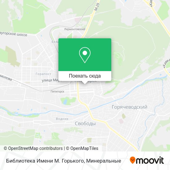Карта Библиотека Имени М. Горького