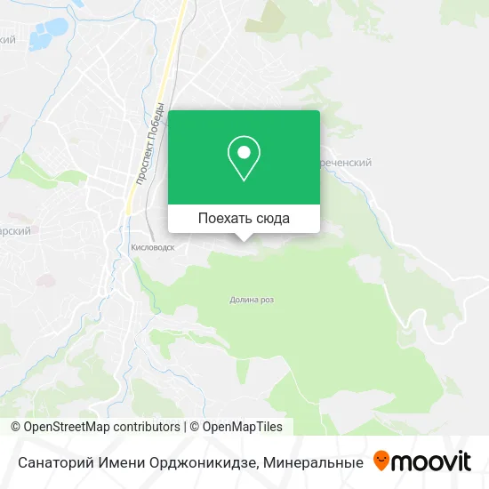 Карта Санаторий Имени Орджоникидзе