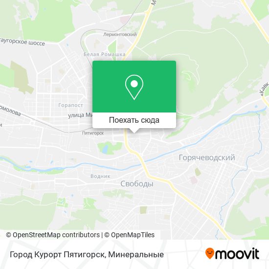 Карта Город Курорт Пятигорск
