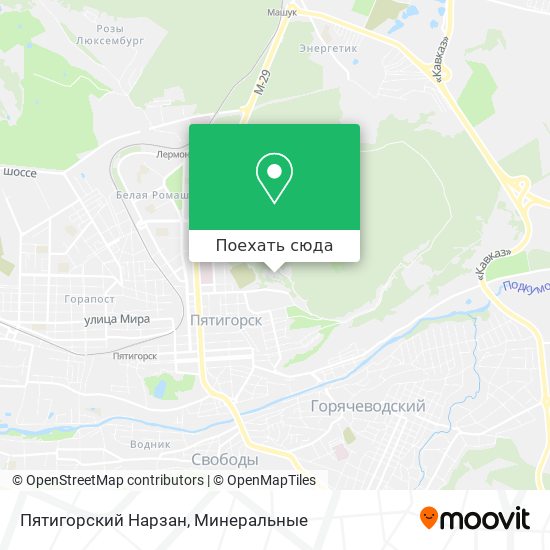 Карта Пятигорский Нарзан