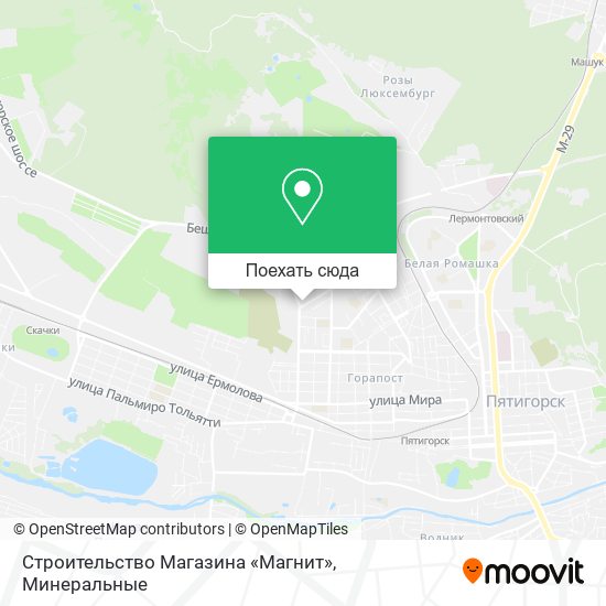 Карта Строительство Магазина «Магнит»