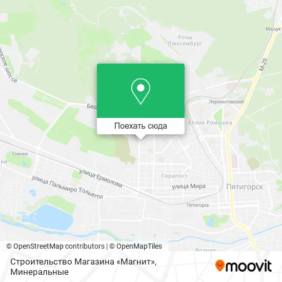 Карта Строительство Магазина «Магнит»