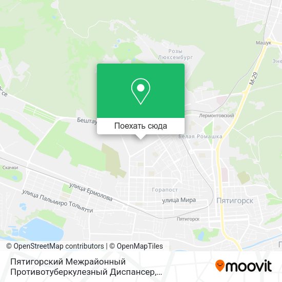Карта Пятигорский Межрайонный Противотуберкулезный Диспансер