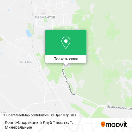 Карта Конно-Спортивный Клуб ""Бештау""