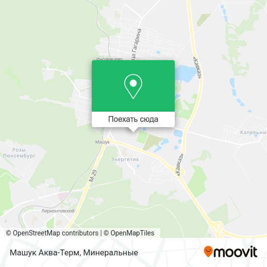 Карта Машук Аква-Терм