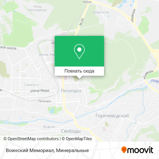 Карта Воинский Мемориал