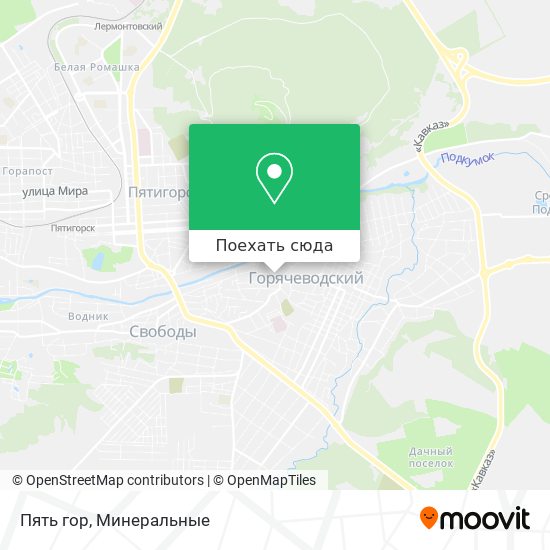 Карта Пять гор