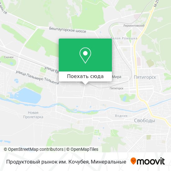 Карта Продуктовый рынок им. Кочубея