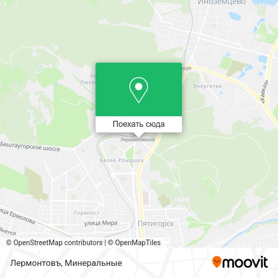 Карта Лермонтовъ