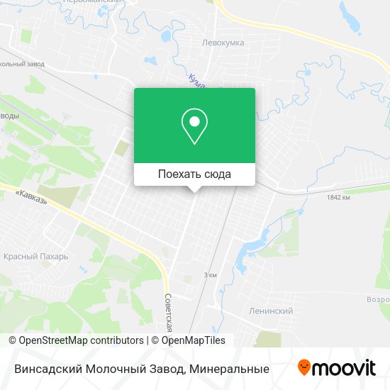 Карта Винсадский Молочный Завод