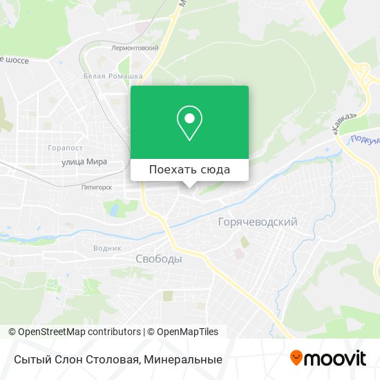 Карта Сытый Слон Столовая