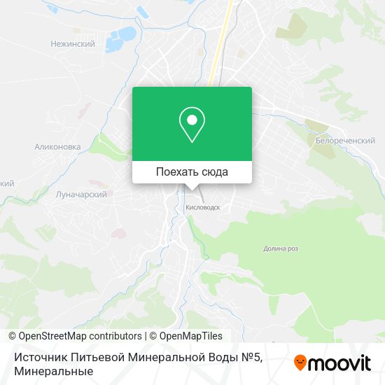 Карта Источник Питьевой Минеральной Воды №5