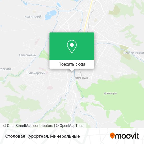 Карта Столовая Курортная