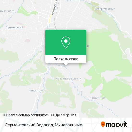 Карта Лермонтовский Водопад