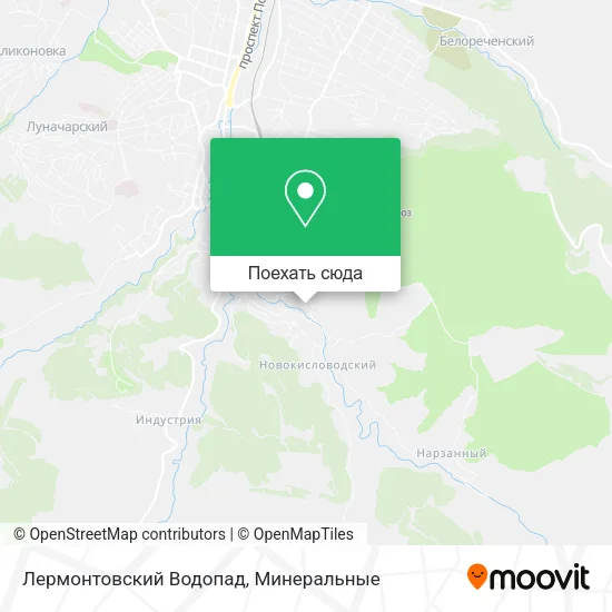 Карта Лермонтовский Водопад