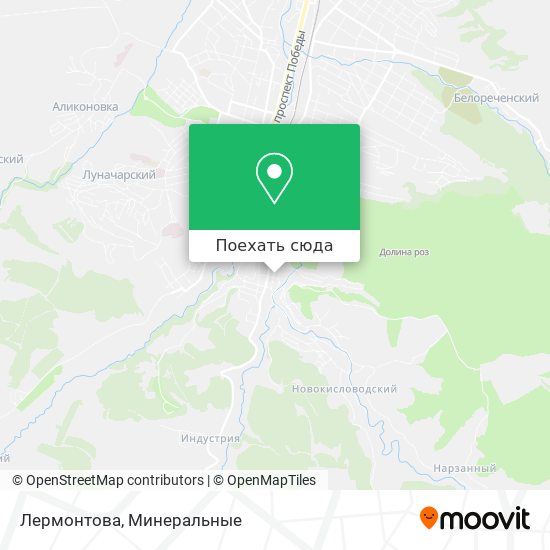 Карта Лермонтова