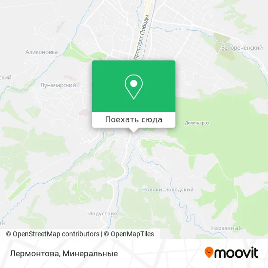 Карта Лермонтова