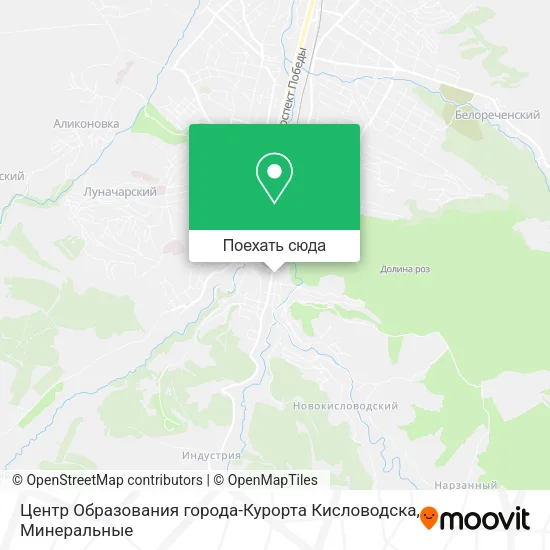 Карта Центр Образования города-Курорта Кисловодска