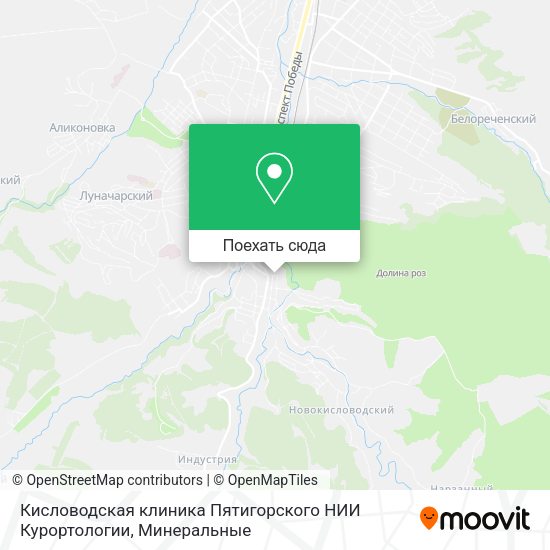 Карта Кисловодская клиника Пятигорского НИИ Курортологии
