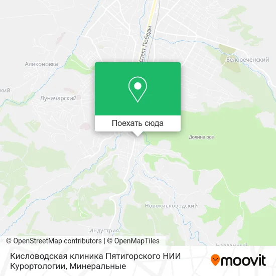 Карта Кисловодская клиника Пятигорского НИИ Курортологии