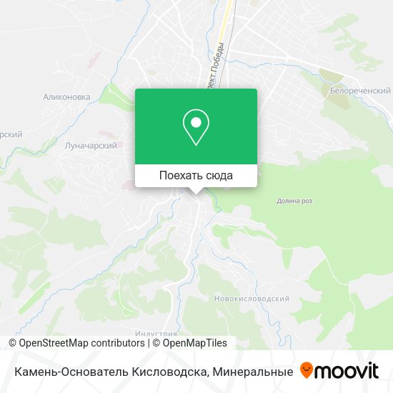 Карта Камень-Основатель Кисловодска