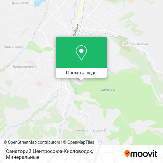 Карта Санаторий Центросоюз-Кисловодск