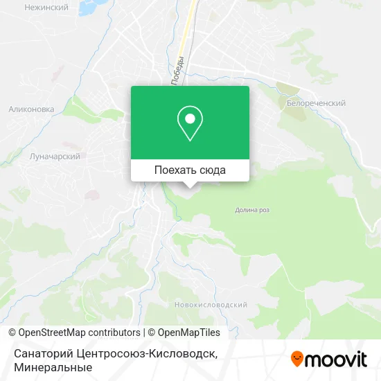 Карта Санаторий Центросоюз-Кисловодск