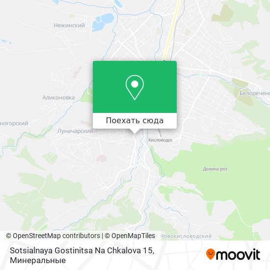 Карта Sotsialnaya Gostinitsa Na Chkalova 15