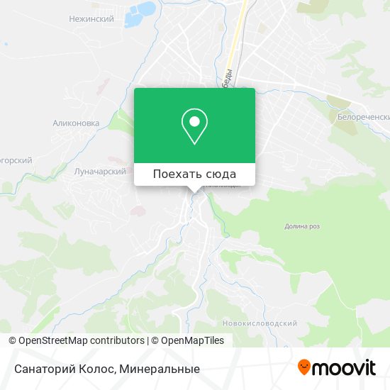 Карта Санаторий Колос