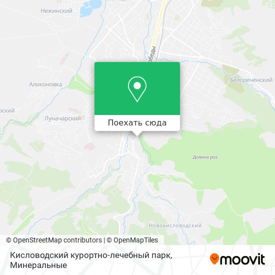 Карта Кисловодский курортно-лечебный парк