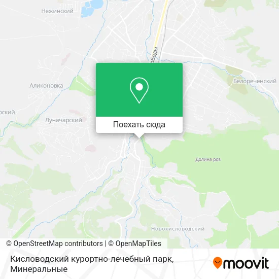 Карта Кисловодский курортно-лечебный парк