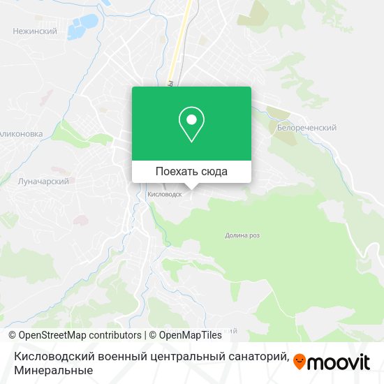 Карта Кисловодский военный центральный санаторий