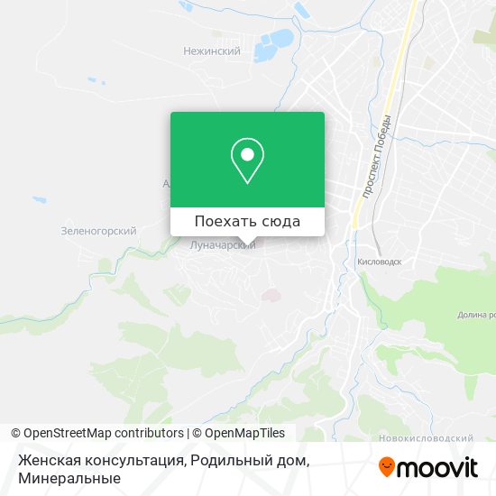 Карта Женская консультация, Родильный дом