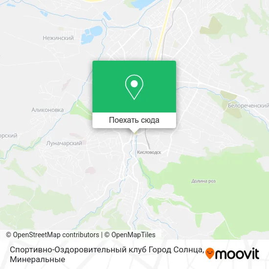 Карта Спортивно-Оздоровительный клуб Город Солнца