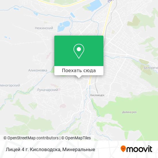 Карта Лицей 4 г. Кисловодска