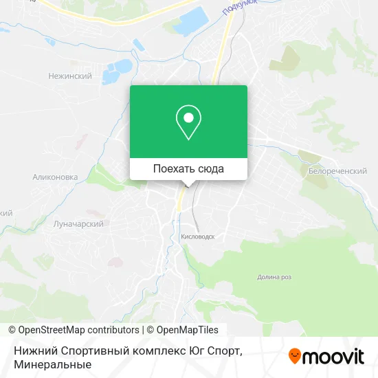 Карта Нижний Спортивный комплекс Юг Спорт