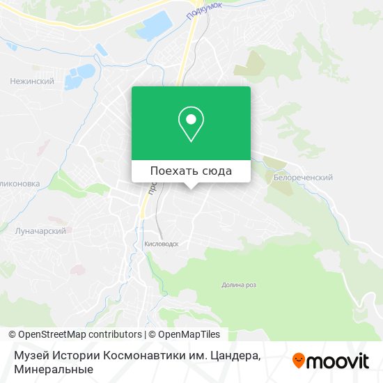 Карта Музей Истории Космонавтики им. Цандера