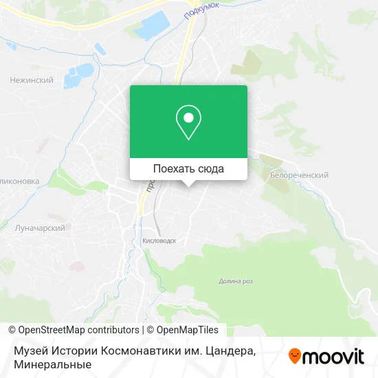 Карта Музей Истории Космонавтики им. Цандера