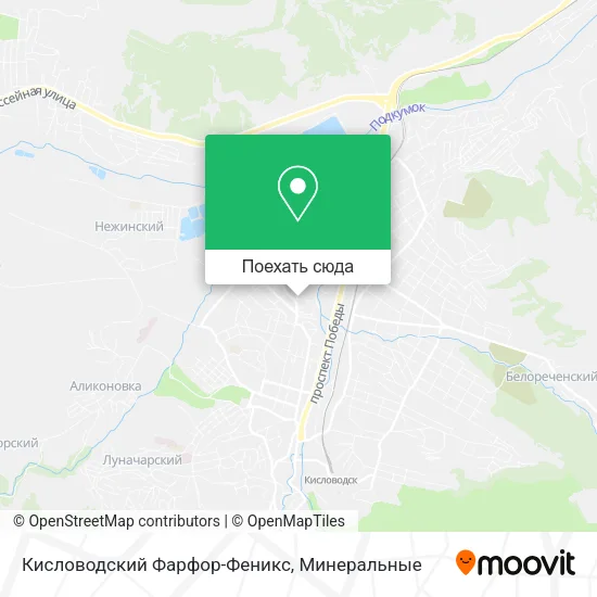 Карта Кисловодский Фарфор-Феникс