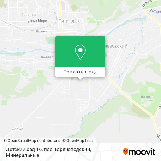 Карта Детский сад 16, пос. Горячеводский