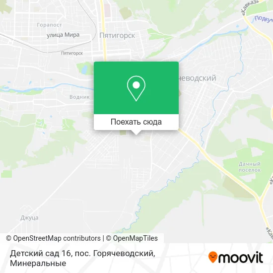 Карта Детский сад 16, пос. Горячеводский