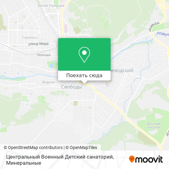 Карта Центральный Военный Детский санаторий