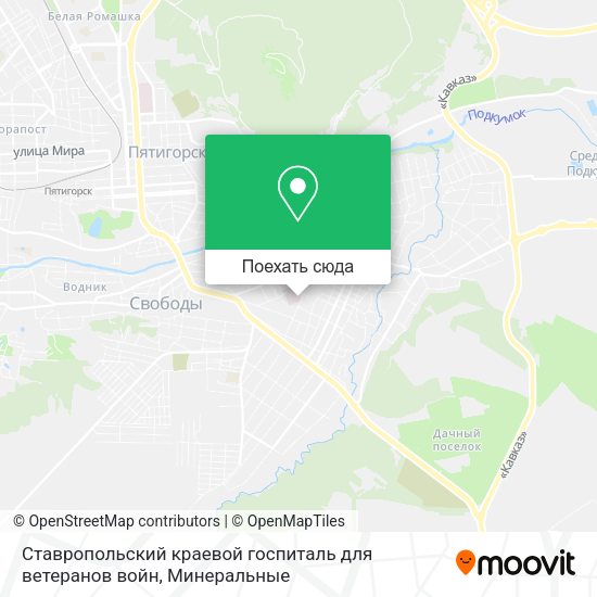 Карта Ставропольский краевой госпиталь для ветеранов войн