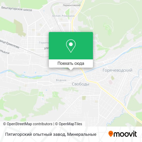 Карта Пятигорский опытный завод