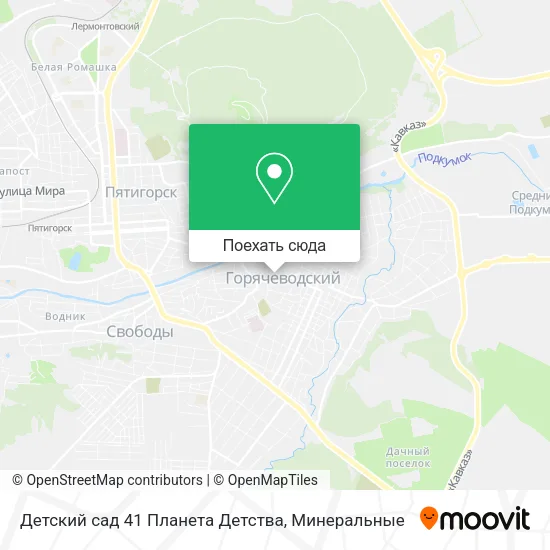 Карта Детский сад 41 Планета Детства
