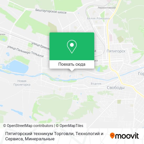 Карта Пятигорский техникум Торговли, Технологий и Сервиса